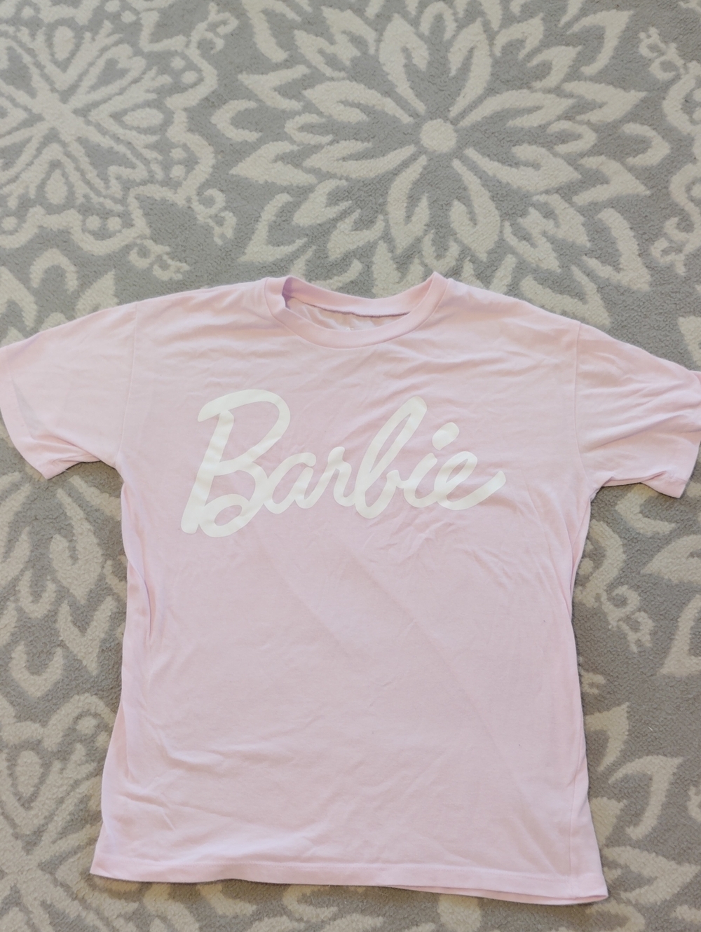 Barbie Light Pink Tee with White Script Logo